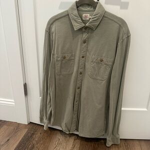 FAHERTY Men's Olive Green Button-Up Shirt